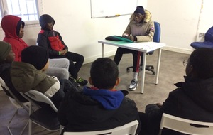 Réunion joueurs U15 et entraineur